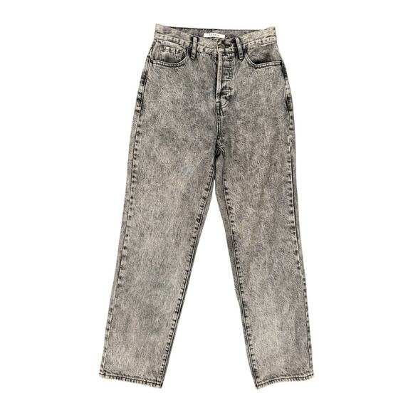 Pacsun Women’s Jeans Size 24 High Rise Straight Acid Wash Gray Denim 100% Cotton - Picture 2 of 8